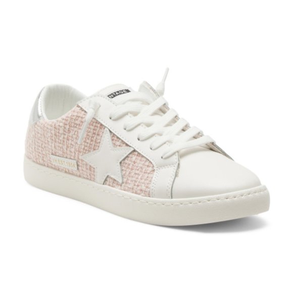 VINTAGE HAVANA Shoes - Last Pair! NEW VINTAGE HAVANA Carla Tweed Fashion Sneakers Pink Tweed